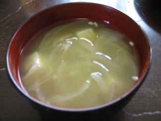 レンズ豆の味噌汁の画像